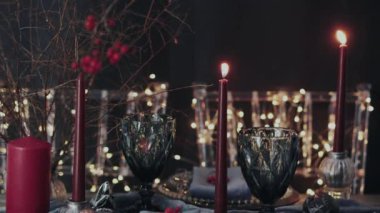 Noel Masası Ayarları İçin Aydınlatma Mumları