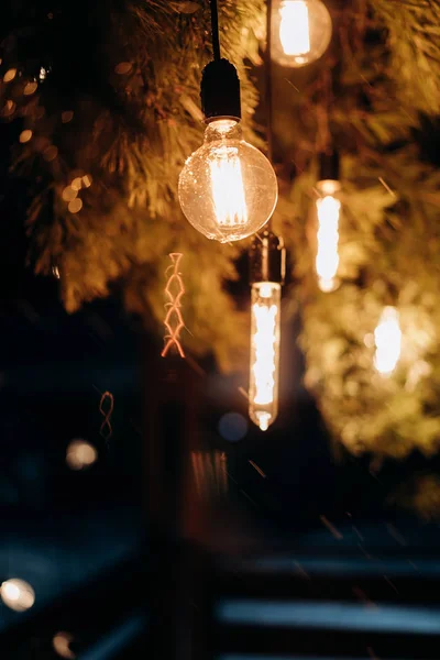 Wedding decor with edison bulbs