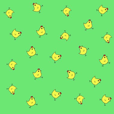 Tavuklu desen, tasarım için dekor