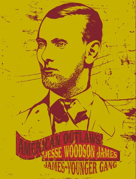 Jesse Woodson James — Wektor stockowy