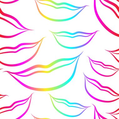  Pop sanatında kadınların dudaklarında kusursuz desen var.