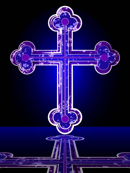 Απεικόνιση Του Σταυρού Σύμβολο Της Χριστιανικής Πίστης — Διανυσματικό Αρχείο