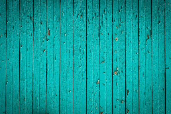 Starý Jasně Zelený Dřevěný Plot Oloupané Barvy Textury Pozadí — Stock fotografie
