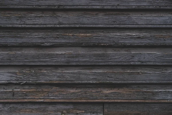 Tmavé Dřevěné Textury Pozadí Stará Stěna Odloupnutým Šedým Povrchem Vodorovná — Stock fotografie
