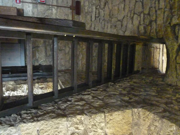 Antiche Scale Legno Nella Torre San Marino — Foto Stock