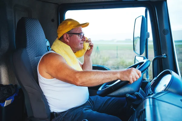 Driving a truck — Stock Photo, Image