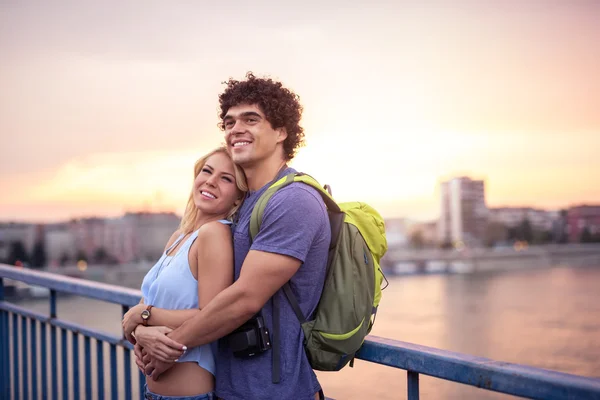 Desfrutando de um passeio pela cidade — Fotografia de Stock