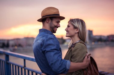 Romantik günbatımı birlikte