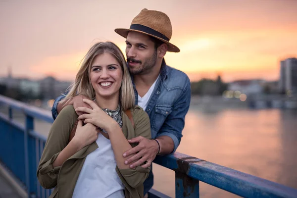 Romantic date outdoors — Stock Photo, Image