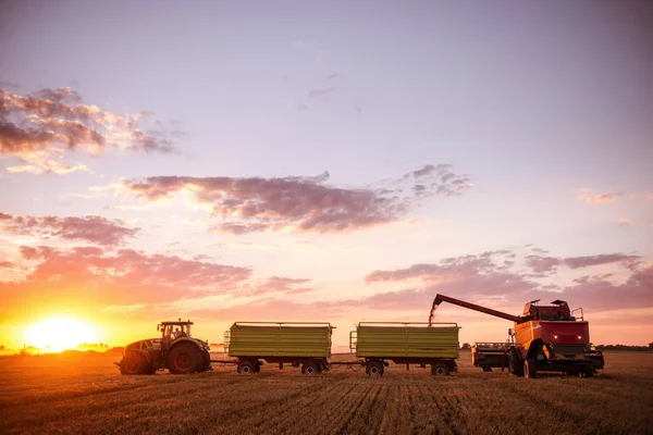 Traktor på en countyside — Stockfoto