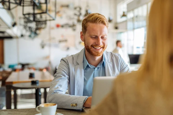 Casaul meeting in progress — Stock Photo, Image