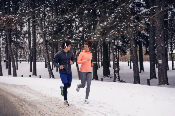 Att ha en joggingtur — Stockfoto