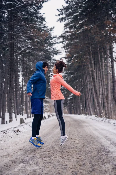 Fitness de invierno al aire libre —  Fotos de Stock