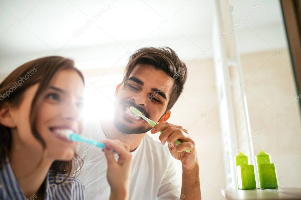 Brushing my teeth