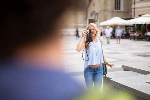 Maken van goede vakantie snaps — Stockfoto