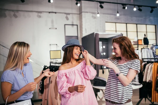 Happy about shopping — Stock Photo, Image