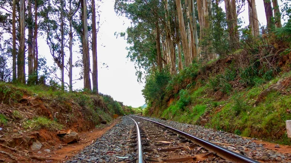 Railway track running over the hill.