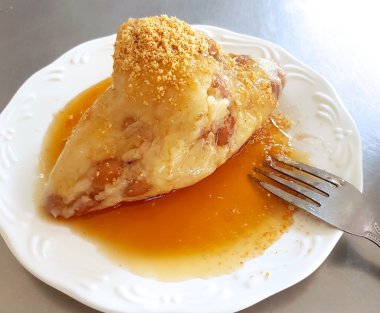 Durak at vejetaryen pirinç Dumpling kapatmak