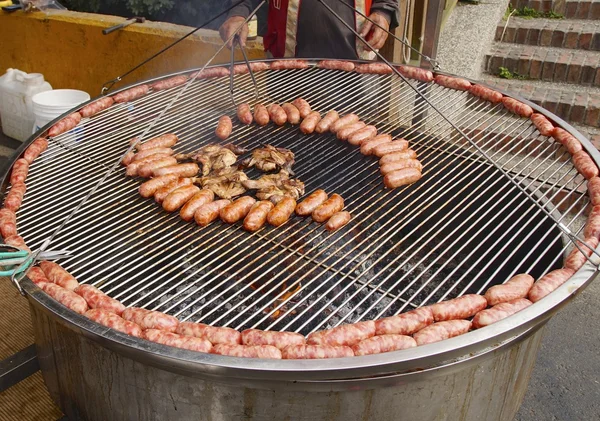 Taiwanese sausage closeup at market. — Stock Photo, Image