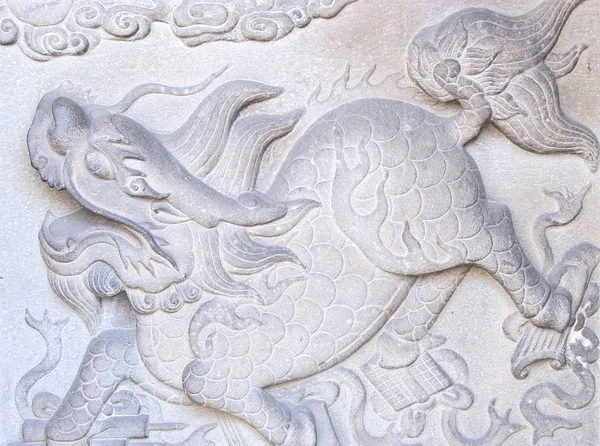 Chinese traditional marble relief in Taiwan — Stock Photo, Image