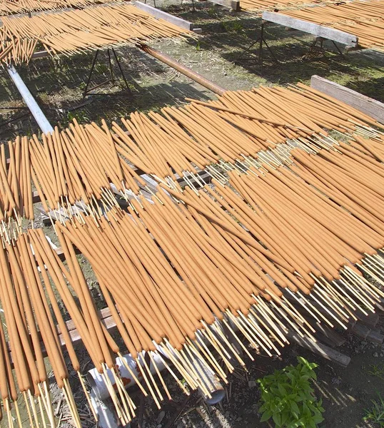 Joss sticks factory closeup in Taiwan . — Stock Photo, Image