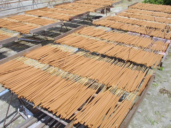 Joss sticks factory closeup in Taiwan . — Stock Photo, Image