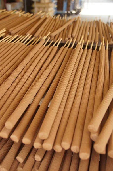 Joss sticks factory closeup in Taiwan . — Stock Photo, Image