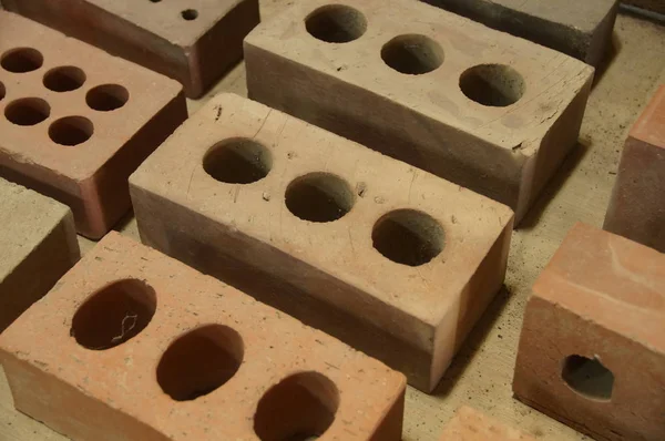 The piles of bricks in preparation for building — Stock Photo, Image