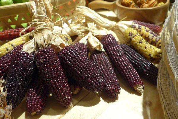 Sweet purple corn stock photo closeup — Stock Photo, Image