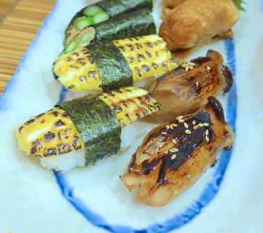 Nigiri suşi portre Restoran