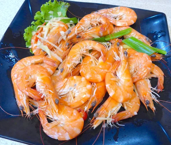 Stir-fried prawn closeup in Taiwan — Stock Photo, Image