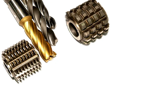 Üretim Matkabı Değirmen Kesicileri Sert Metaller Için Son Değirmenleri Zıplıyor — Stok fotoğraf