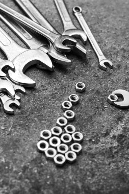 Yeni anahtarlar seti. Yakın plan..