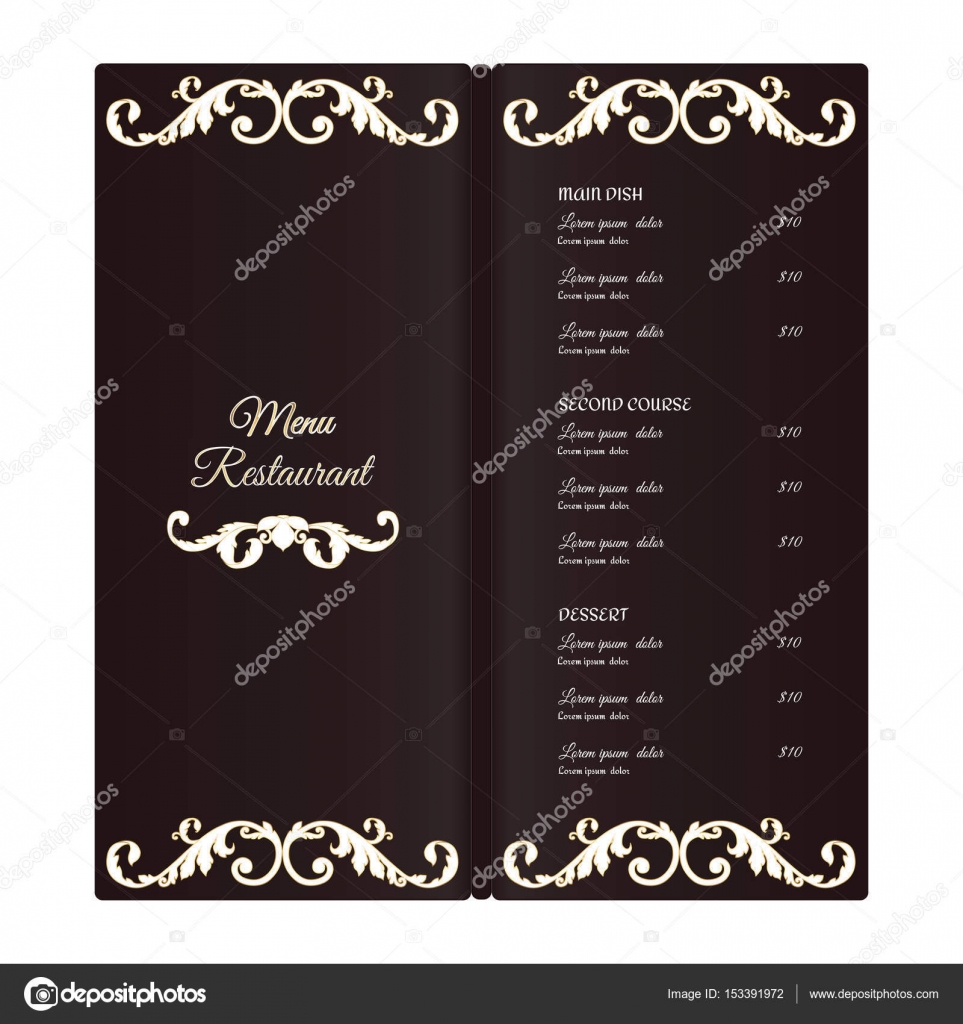 elegant menu template