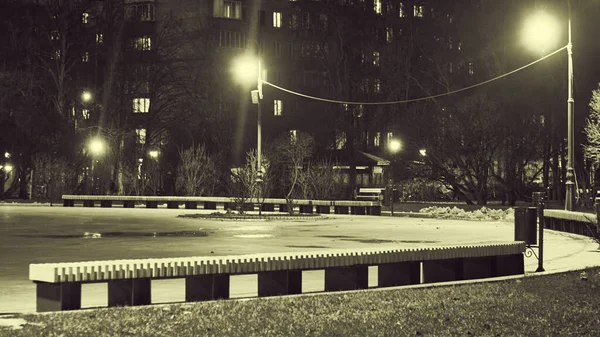 Empty Recreation Park Area Evening Color — Stock Photo, Image