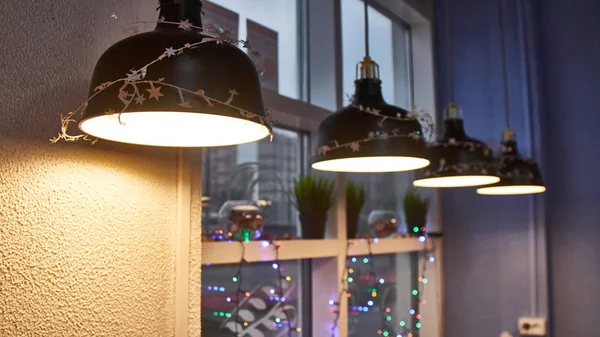 Die Lampe Café Ist Ein Gemütliches Licht — Stockfoto