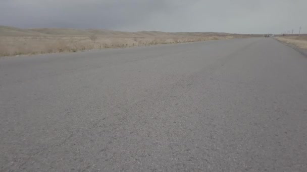 vidéo d'un drone dans les champs du Kazakhstan 