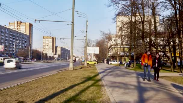 Timelapse Highway Gran Calle Cherkizovsky Desde Centro Moscú 2020 Covid — Vídeos de Stock