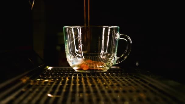 Poured Coffee Mug Low Light — Stock Video
