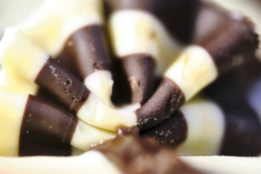 Makro pasta renginde şekerleme deseni