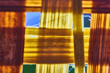 Hasır makro sepetin dokusu