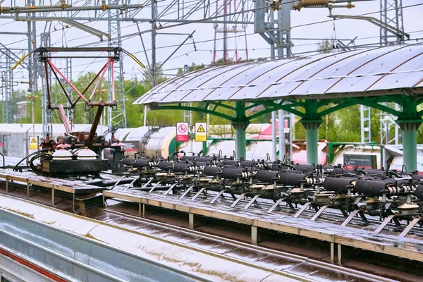electric train equipment on the roof
