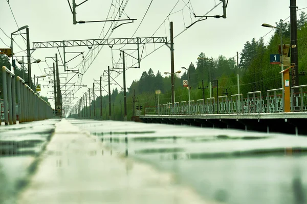 Tom Tågstation Styrelse Övergripande Plan — Stockfoto