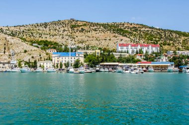 Kırım Yarımadası Tavricheskaya seti Balaklava Körfezi jewreral planı rengi