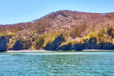 Kırım Yarımadası 'nın güzel kayalık kıyıları Genetik Planlama Rengi