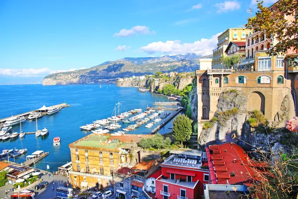 Pohled na Sorrento a Neapolský záliv, Itálie Stock Obrázky