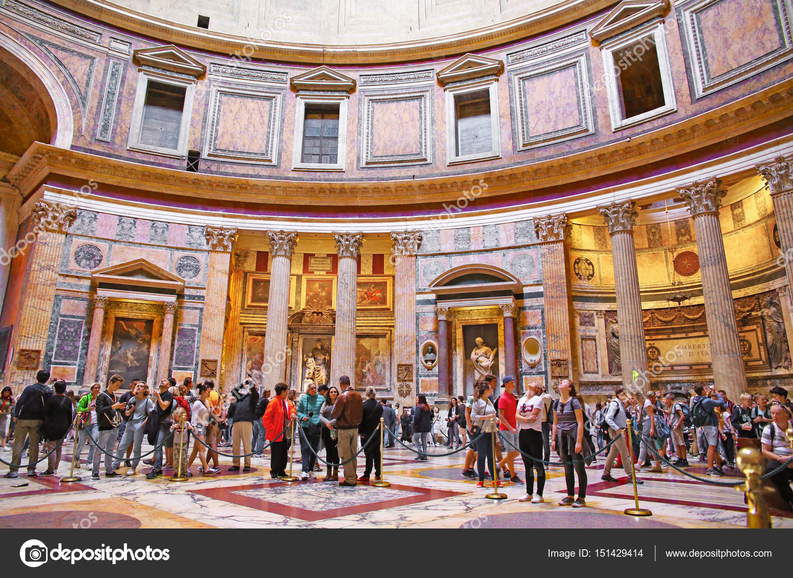Roman Pantheon Interior Stock Editorial Photo