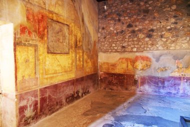 Pompei, İtalya: Antik Roma surları fresko resimler