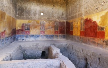Pompei, İtalya: Antik Roma surları fresko resimler
