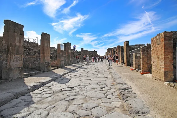 Ruïnes Van Oude Stad Pompeii Verwoest Door Vulkanische Uitbarsting Van — Stockfoto